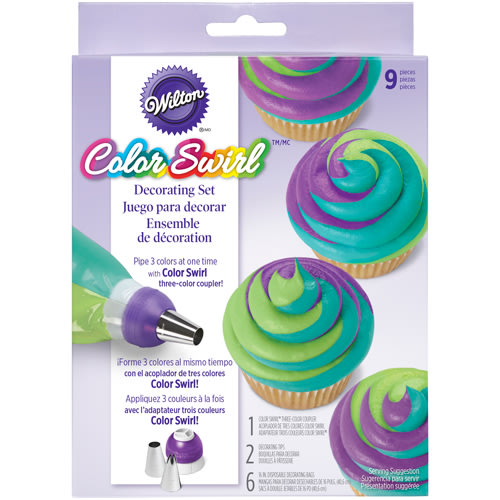 Wilton Color Swirl koristelusetti
