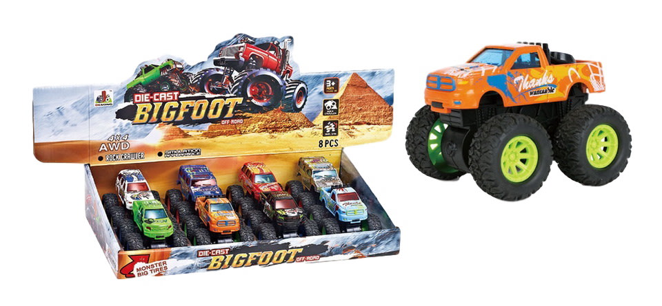 Bigfoot Metallinen monsteriauto printtikuvioilla