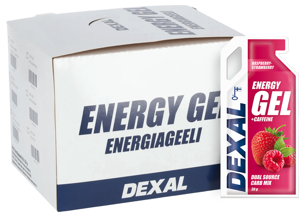 Dexal Vadelma-Mansikka 40x30 g energiageeli