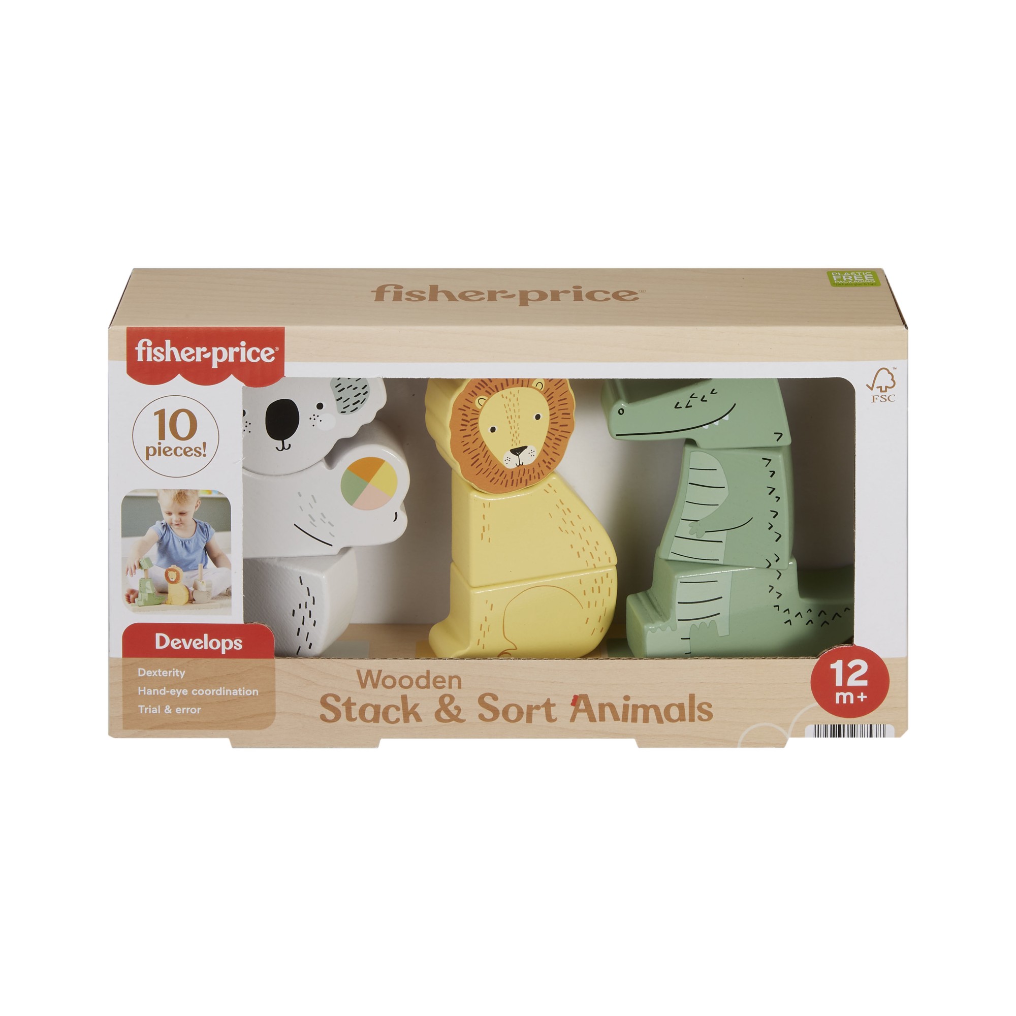 Fisher-Price Wood Stack & Sort Animals pinoamiseläimet