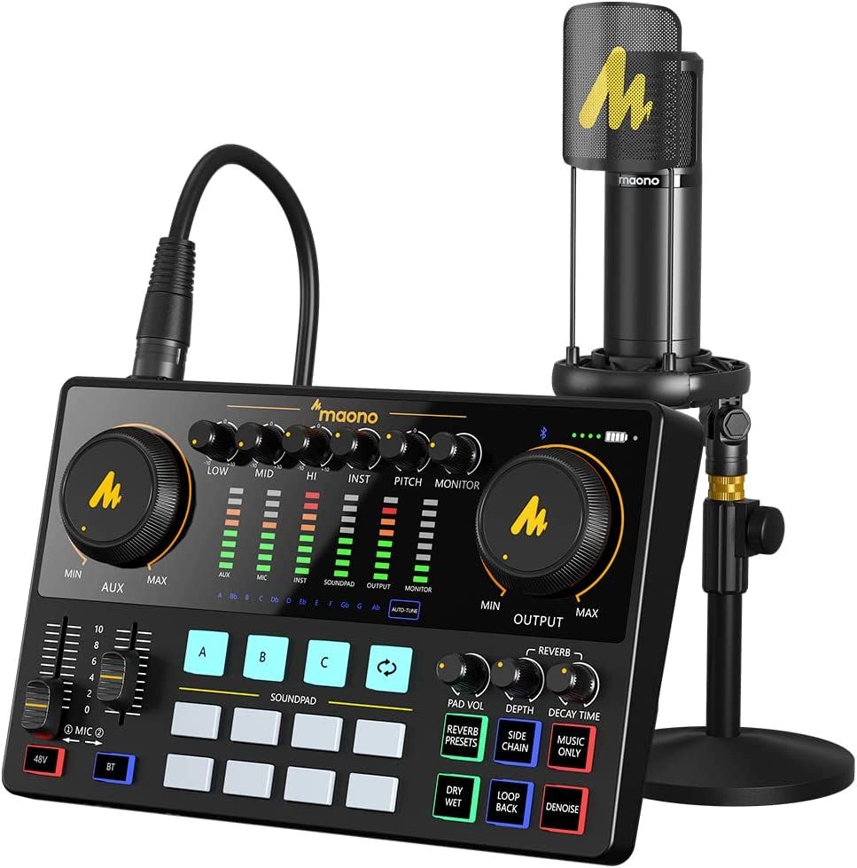 Maono AME2A Mixer Console striimaus/podcast-setti