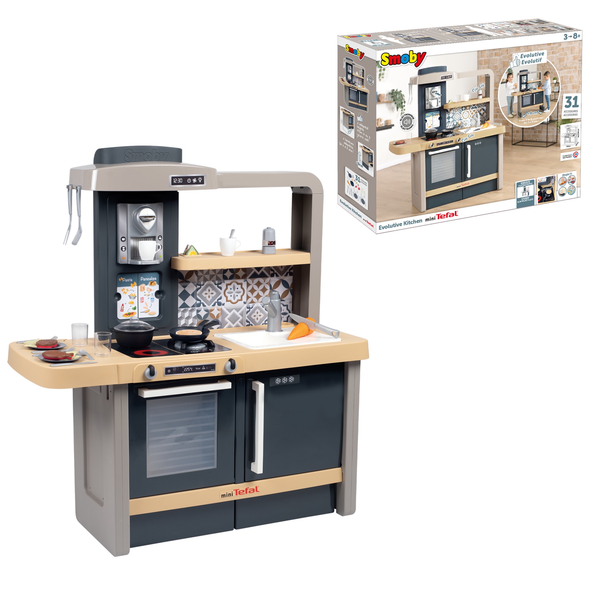 Smoby Tefal Evolution Kitchen leikkikeittiö