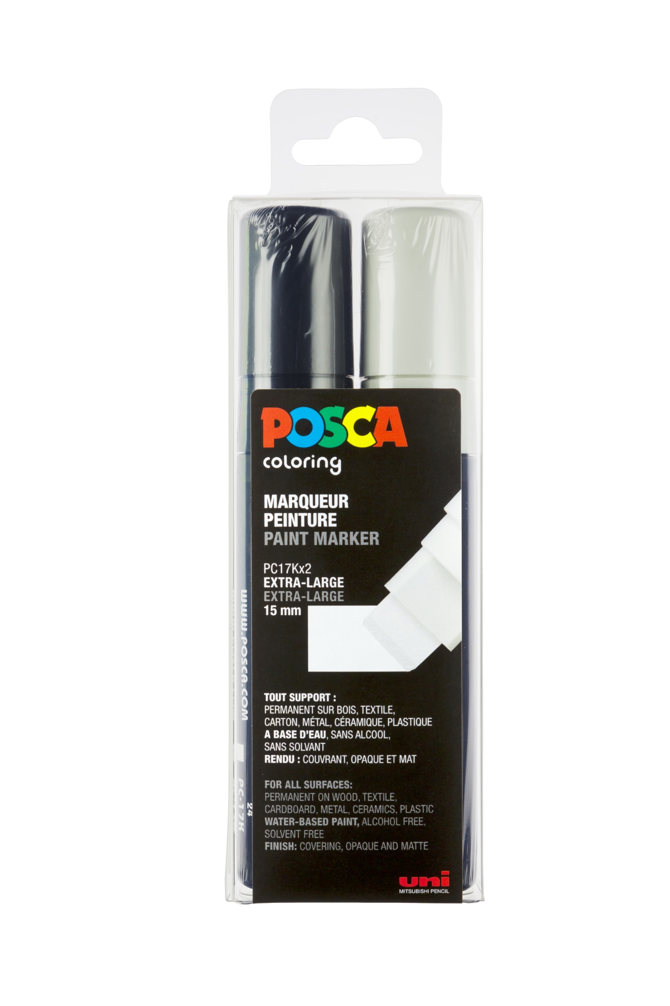 Uni Posca Marker 2 kpl PC-17K maalikynäsetti