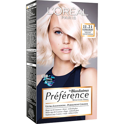 L'Oréal Paris Préférence Blondissimes 11.21 Erittäin kirkas viileä kristallinvaalea kestoväri