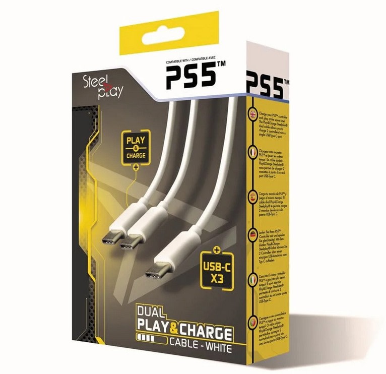 Steelplay Dual Play & Charge PS5 latauskaapeli