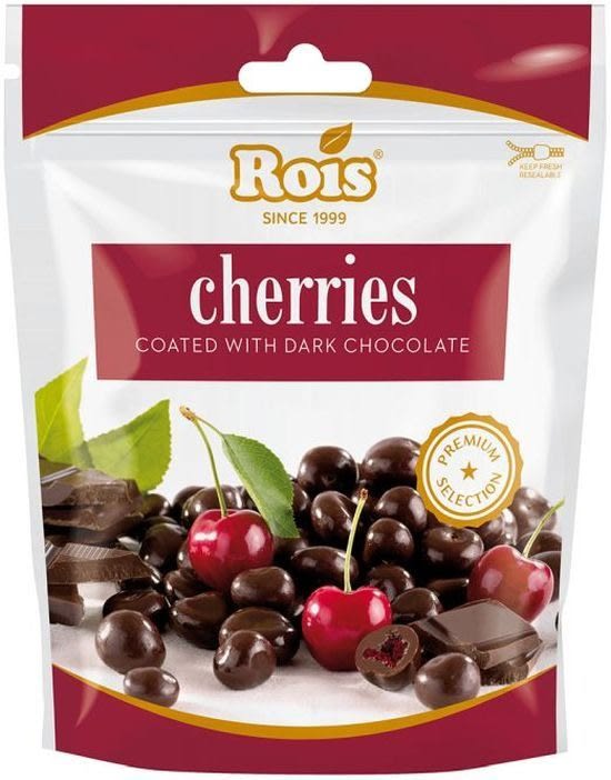 Rois Tummasuklaakuorrutettu 100g kirsikka