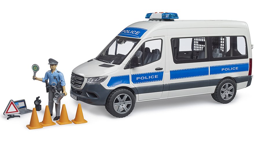 Bruder MB Sprinter Police Vehicle With Policeman poliisiauto