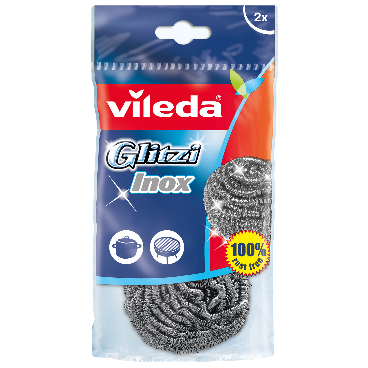 Vileda Glitzi Inox 2 kpl teräshankaussieni