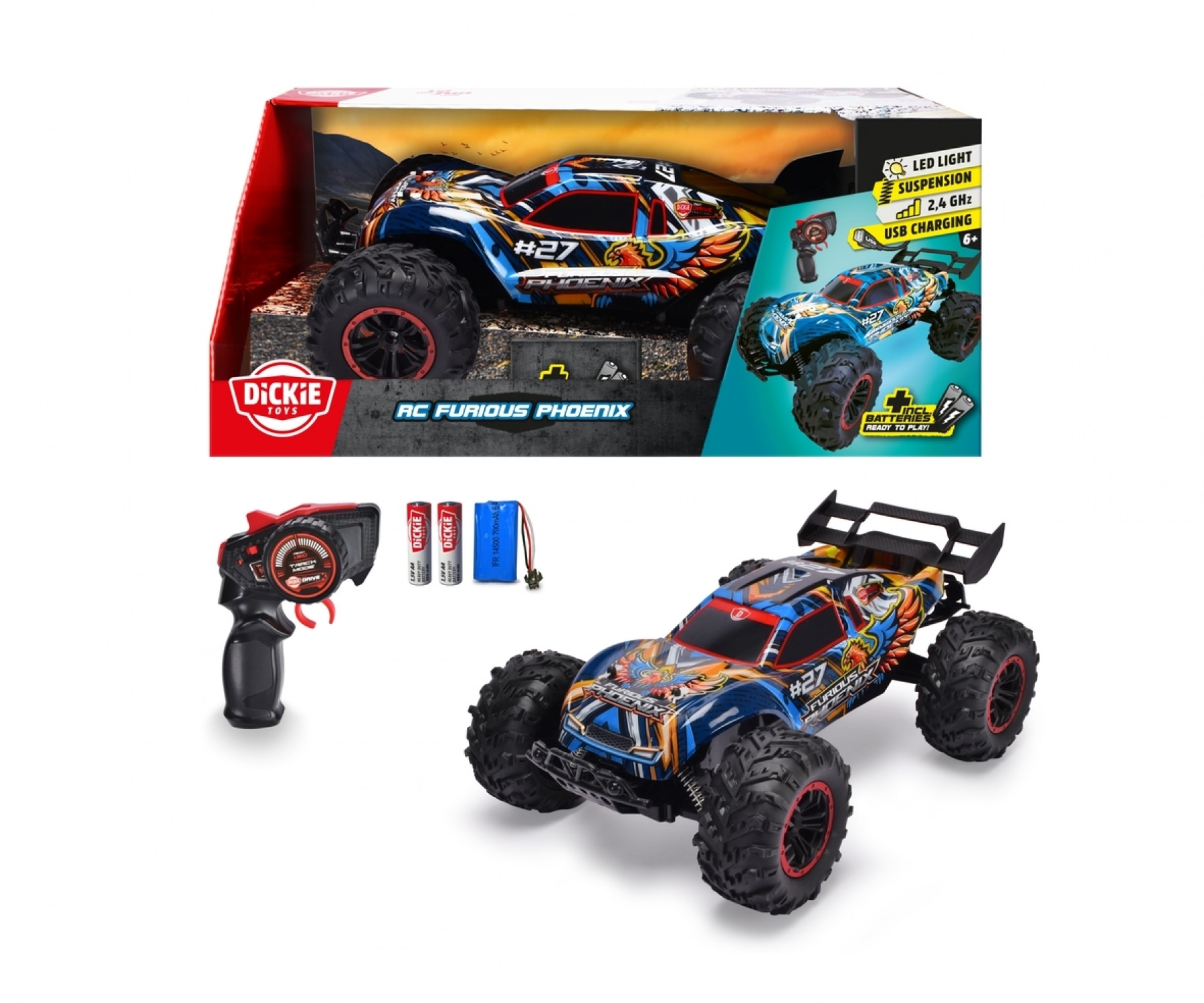 Dickie RC Furious Phoenix RTR radio-ohjattava auto