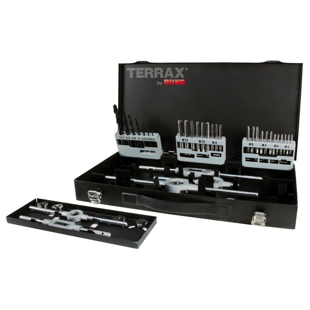 TERRAX HSS  44-os. M3-M12 kierretyökalusarja