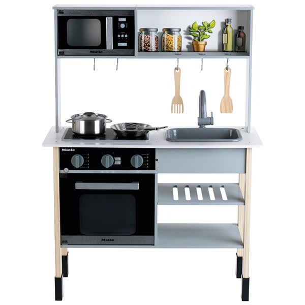 Klein Miele Kitchen Wood Midi Size White leikkikeittiö