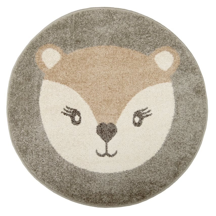 Kotoilu Nallukka pyöreä lastenmatto
