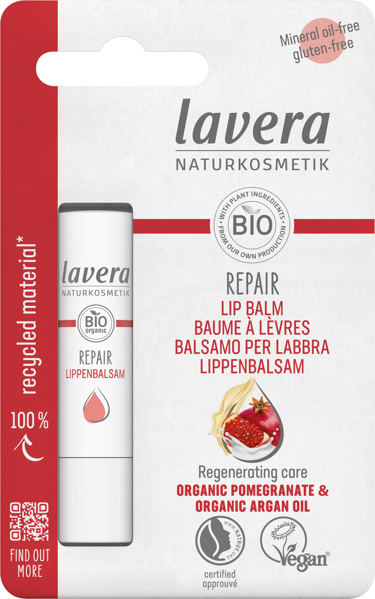 Lavera Repair 4,5 g huulivoide