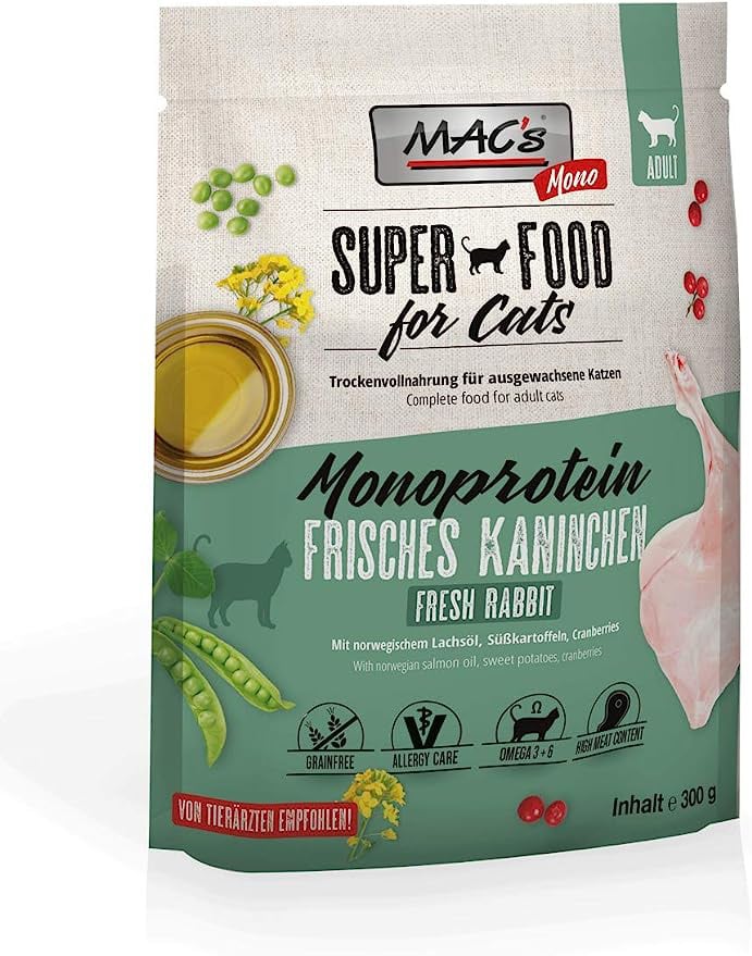 MAC's Superfood Adult Monoprotein Rabbit 300 g  kissan täysravinto