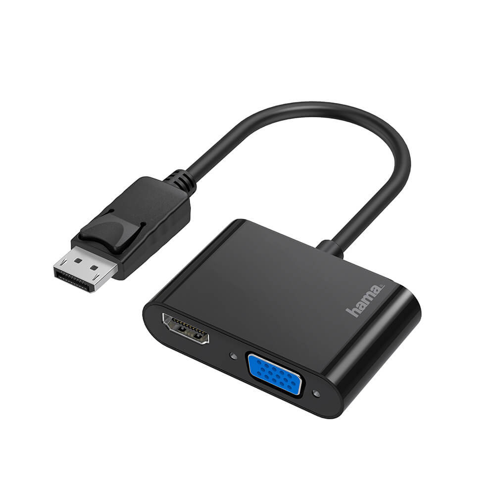 Hama Adapter Multimedia 2-in-1 DisplayPort-VGA/HDMI 4K adapteri