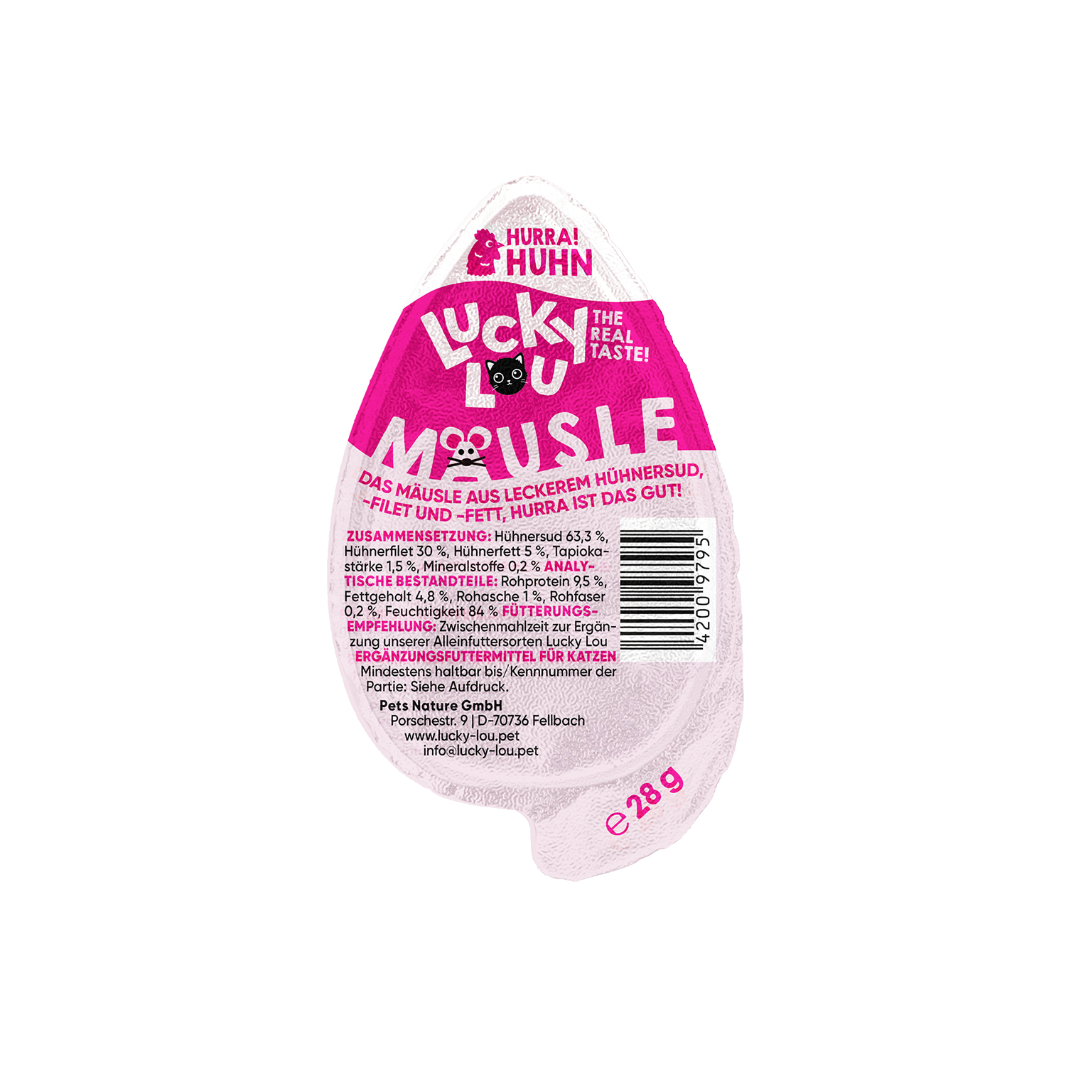 Lucky Lou Mouse Kanaherkku 28 g kissan välipala