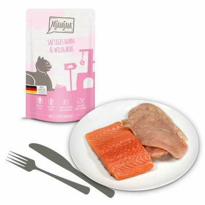 MjAMjAM Quetschie lohi & kana 125 g kissanpennun märkäruoka