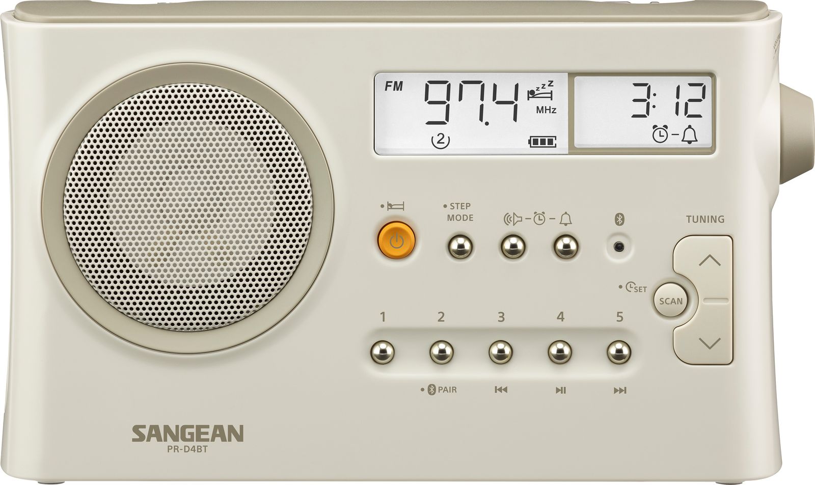 Sangean PR-D4BT beige bluetooth AM/FM-pöytäradio