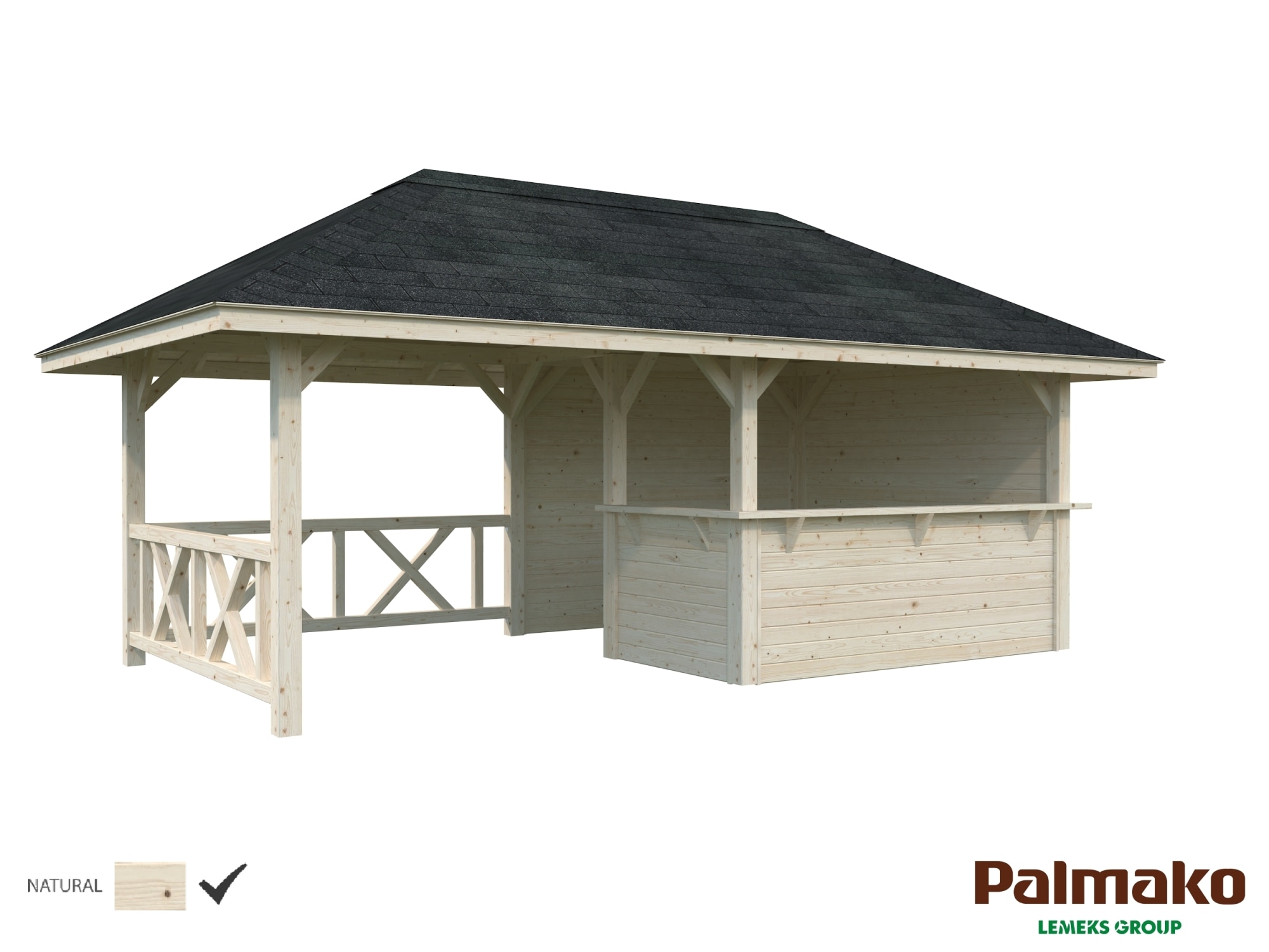 Palmako Bianca 16,6 m2 Set110 katos