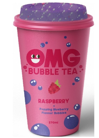 OMG Bubble Tea Vadelma, Mustikka palloilla 270ml