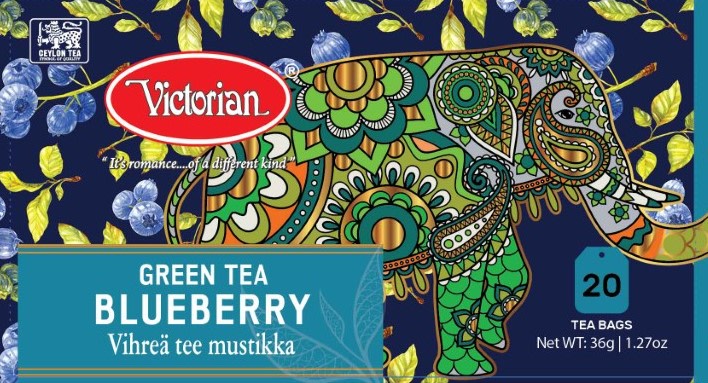 Victorian Vihreä tee & Mustikka tee 20 pss