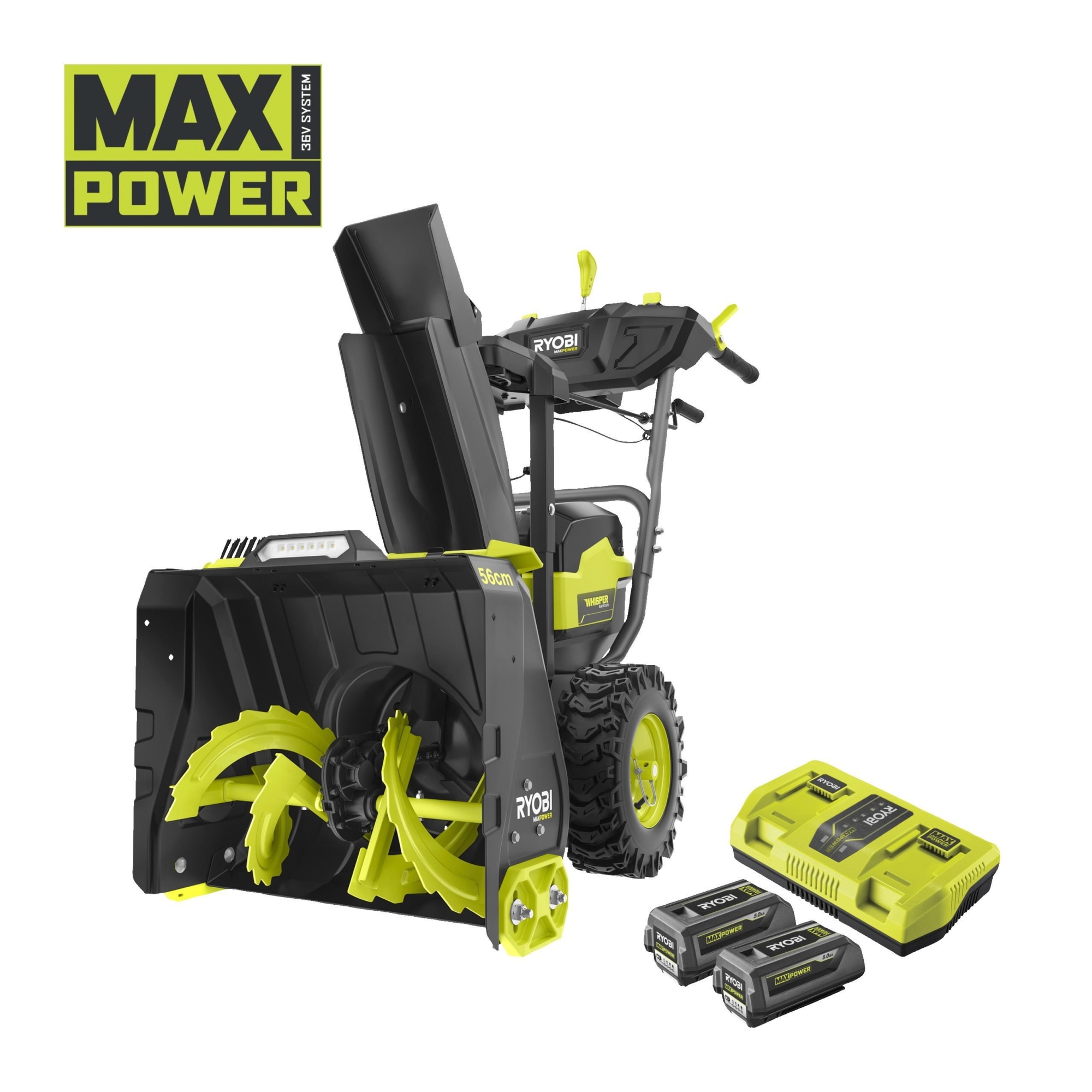 Ryobi MAXPOWER RY36STX56A-250 36V 2x5Ah 56cm akkulumilinko