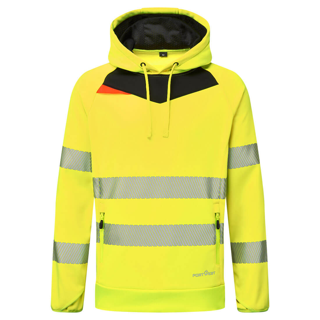 Portwest DX483 Hi-Vis kelta/musta huppari