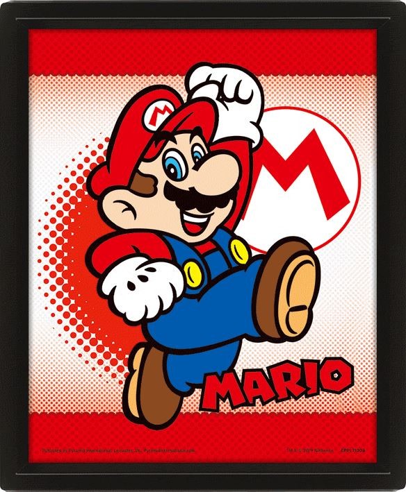 Super Mario Yoshi 25x20 cm 3D taulu
