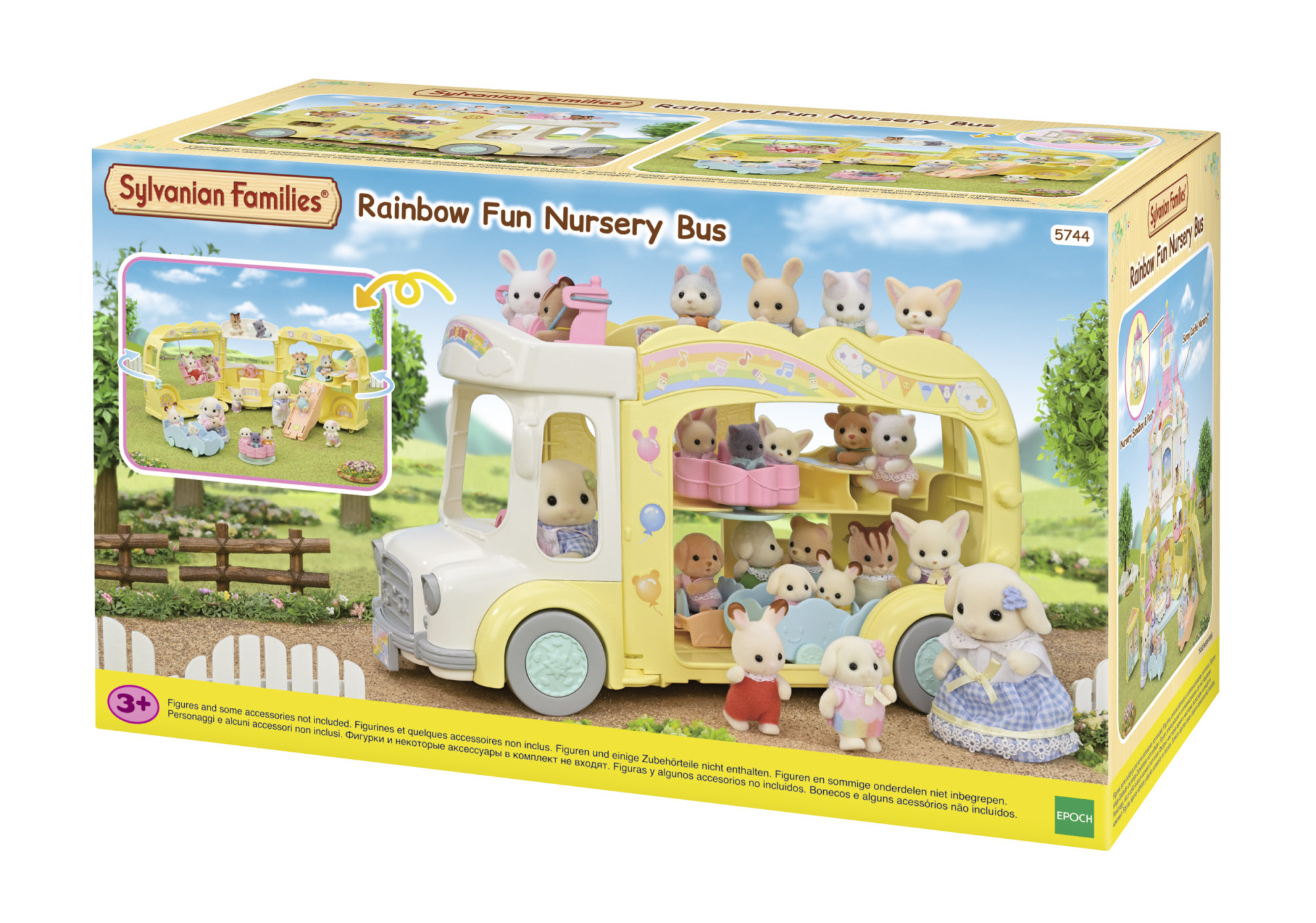 Sylvanian Families 3-kerrosbussi leikkipuistolla