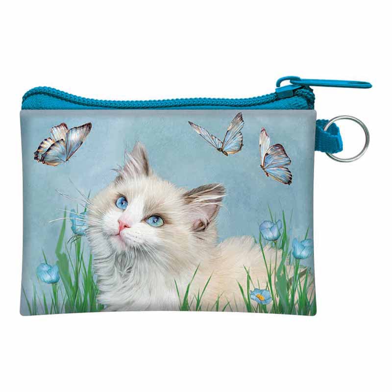 Deluxebase 3D LiveLife Coin Purse Ragdoll & Butterflies kukkaro