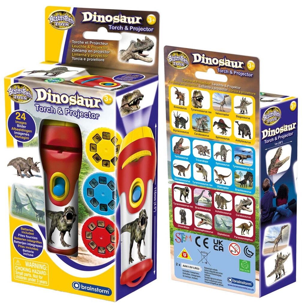 Brainstorm Dinosaur Torch & Projector dinosaurus taskulamppu / projektori