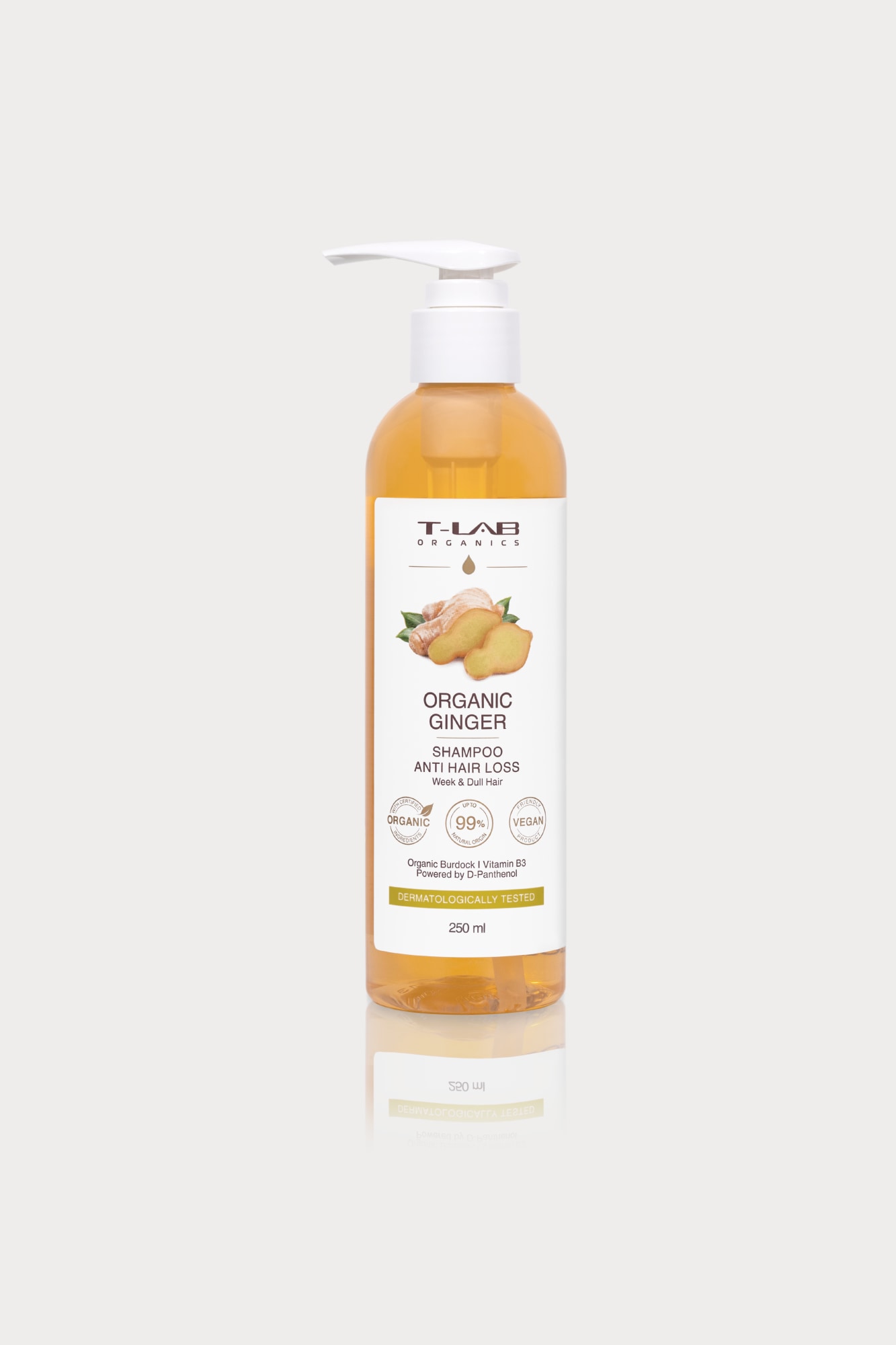T-LAB Organic Ginger Anti-Hair Loss 250 ml shampoo