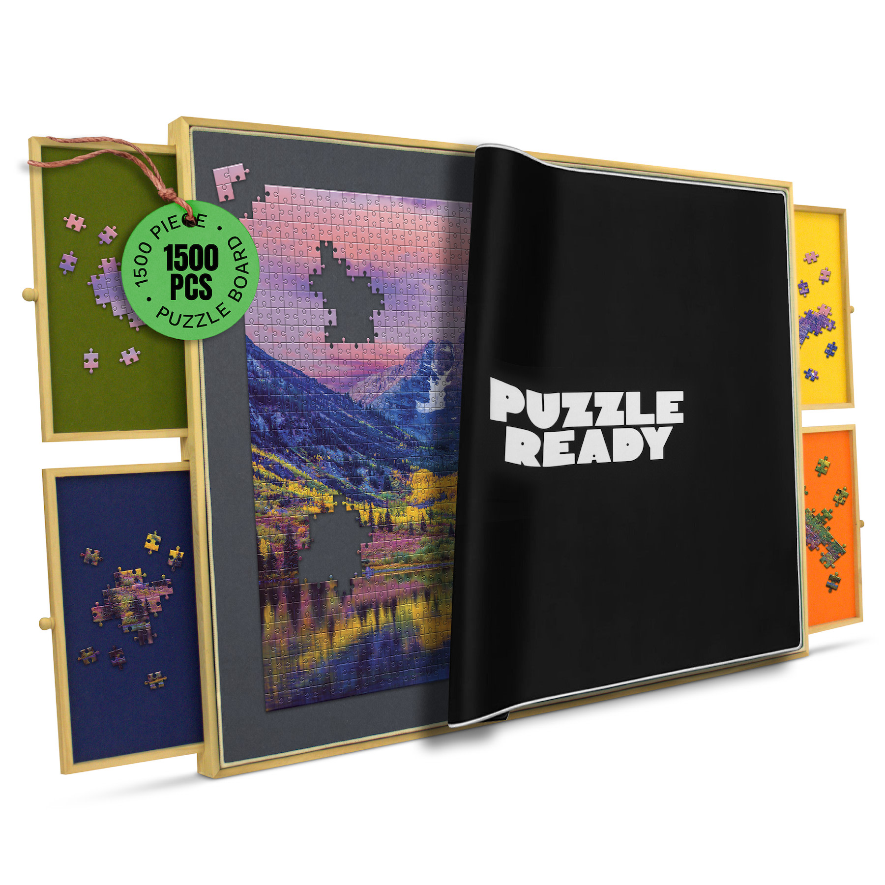 Puzzle Ready - Puinen palapelilauta, 1500 palan palapeleille