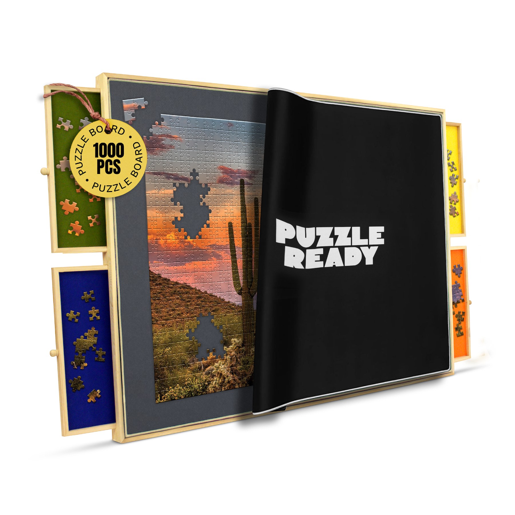 Puzzle Ready - Puinen palapelilauta, 1000 palan palapeleille