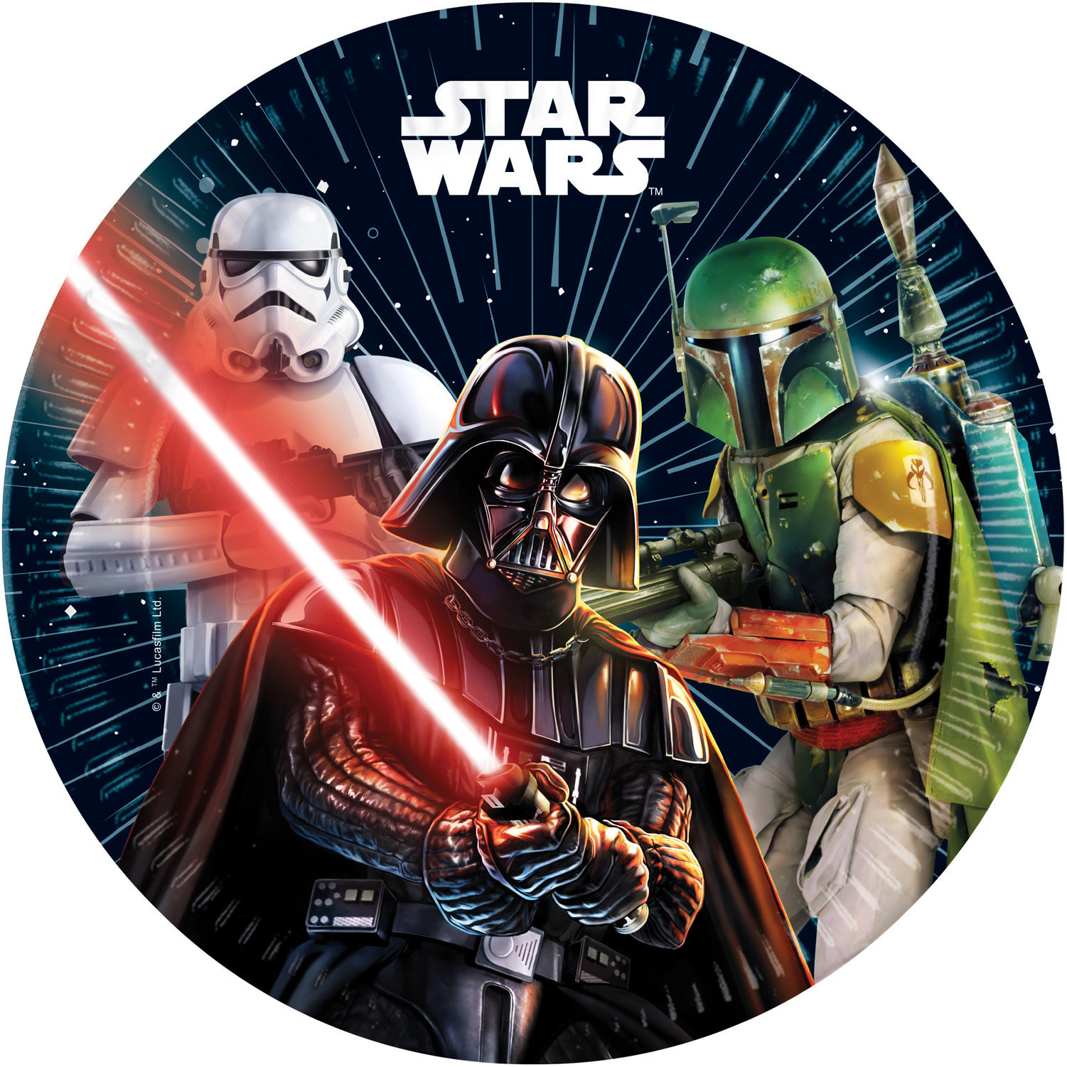 Star Wars 8 kpl 23cm pahvilautanen