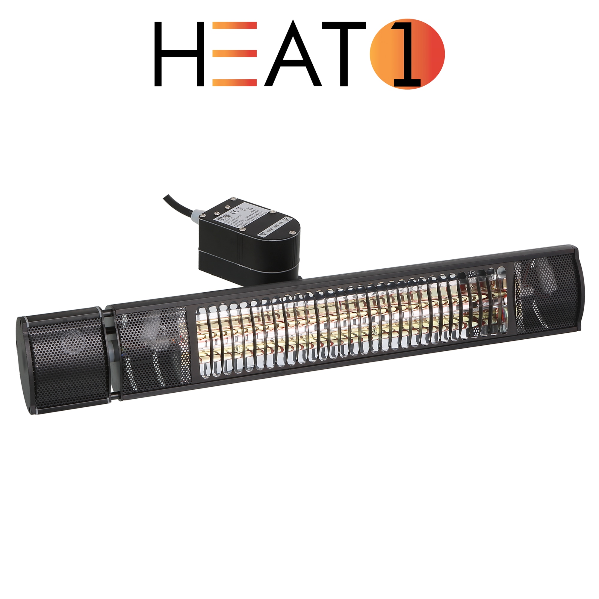 Heat1 Eco plus-line 2000W oskilloiva musta terassilämmitin
