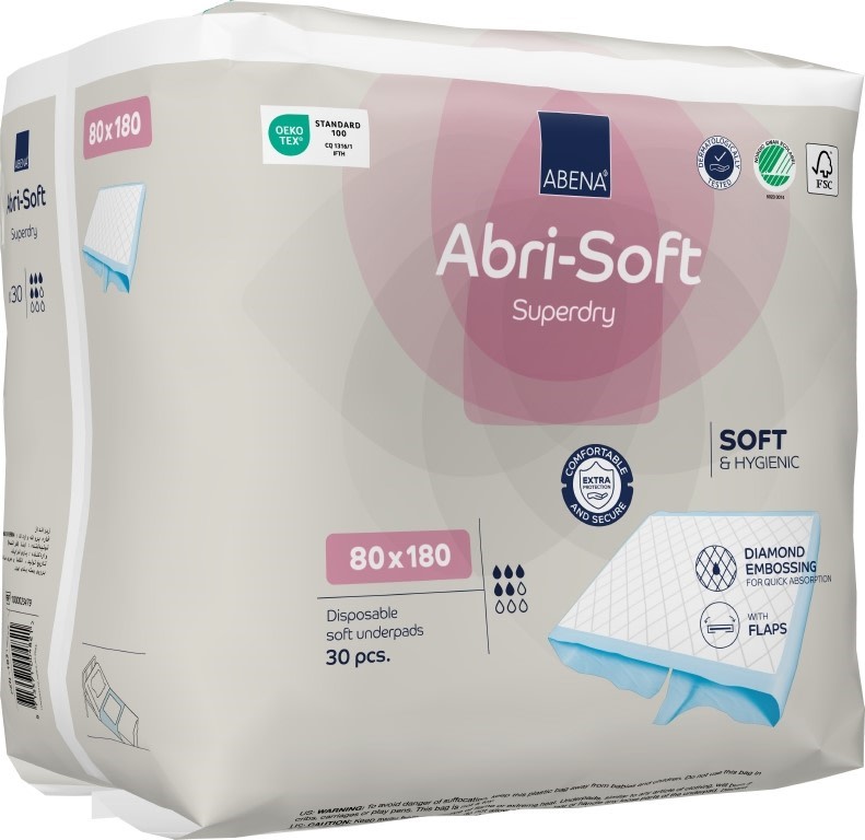 Abri-Soft Superdry 80x180 cm 30 kpl vuoteensuoja