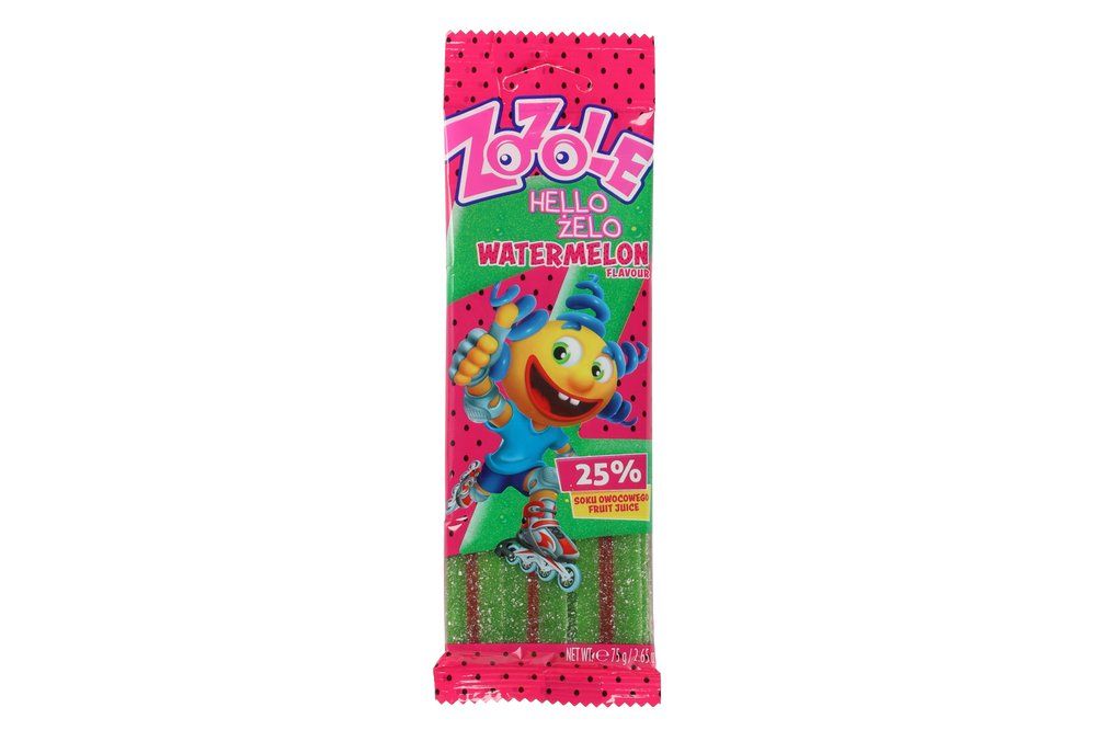 Zozole Kirpeä Vesimeloni 75 g karkkiremmi
