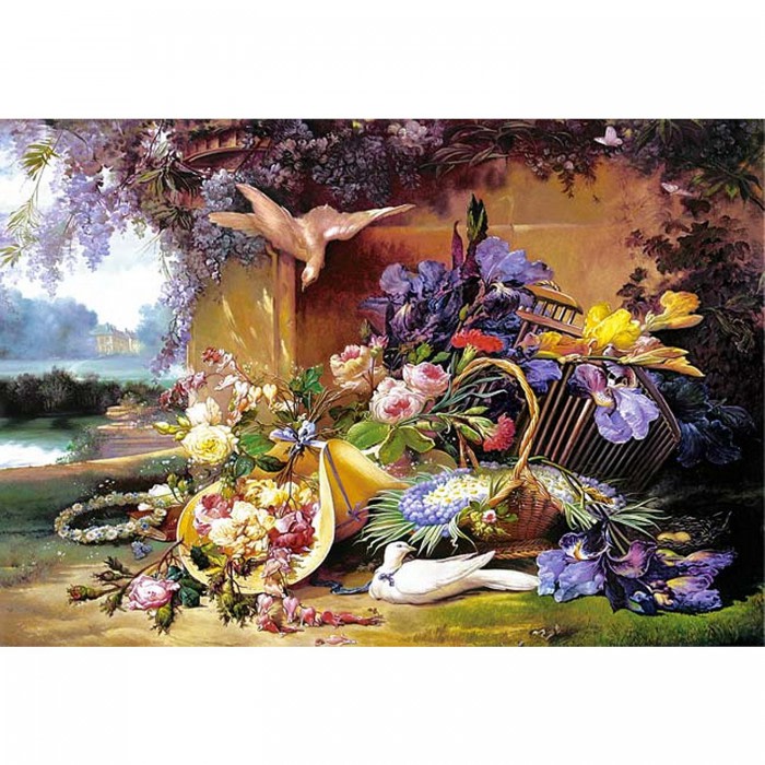 Castorland Eugene Bidau: Elegant Still Life With Flowers 2000p palapeli