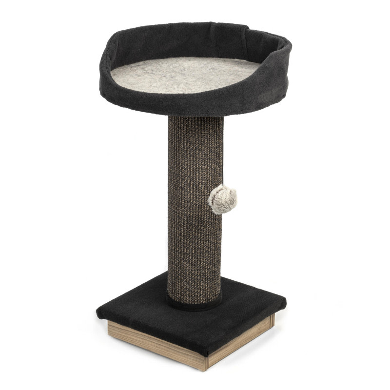 Ecomfy Alex 67,5 cm musta kissan raapimatolppa pedillä