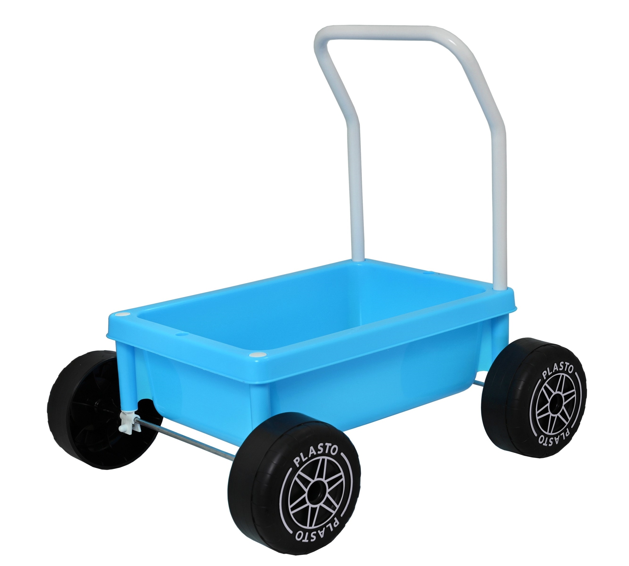 Plasto hiljaiset pyörät turkoosi taaperokärry