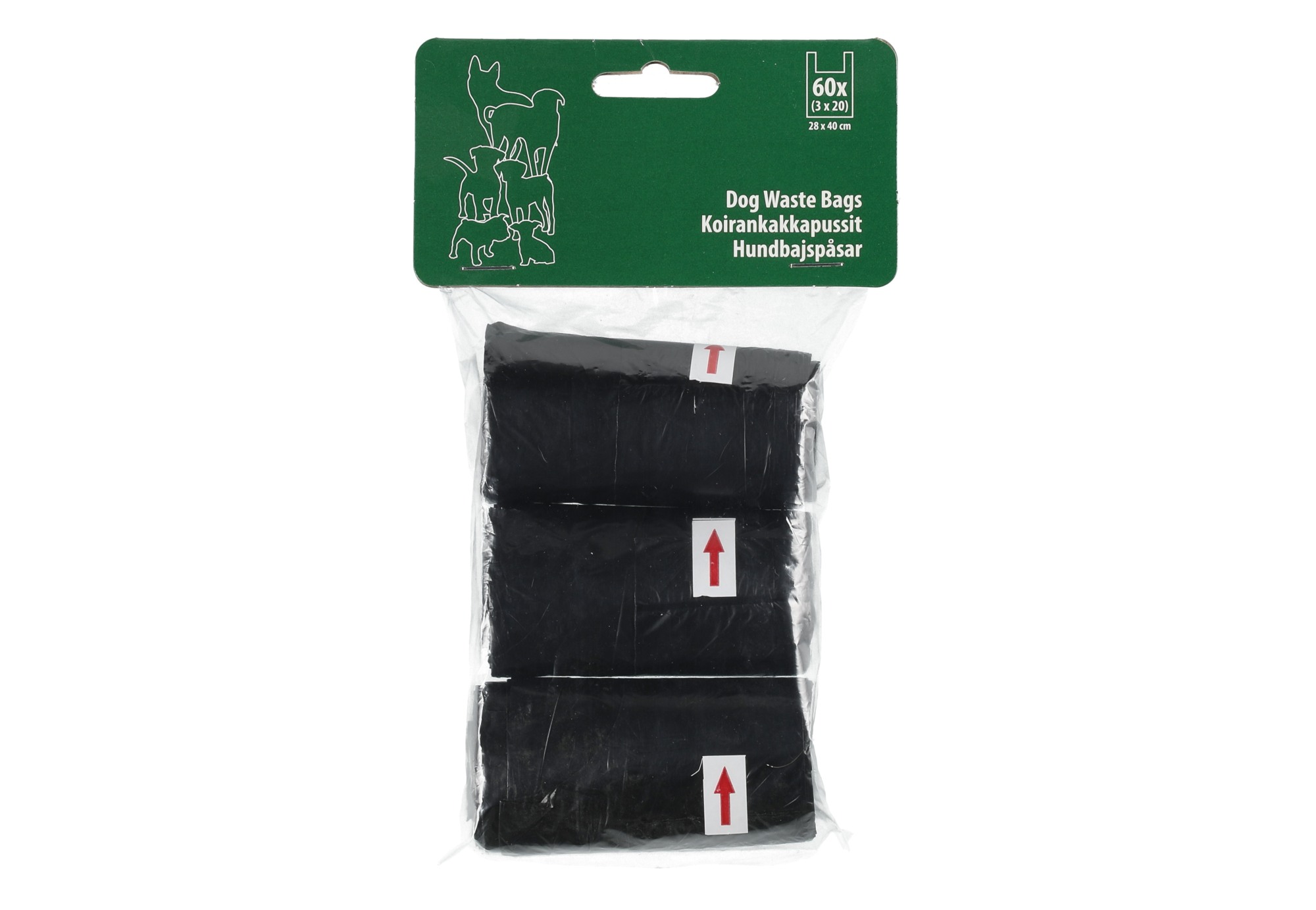 Sangalliset isot koirankakkapussit 60 kpl