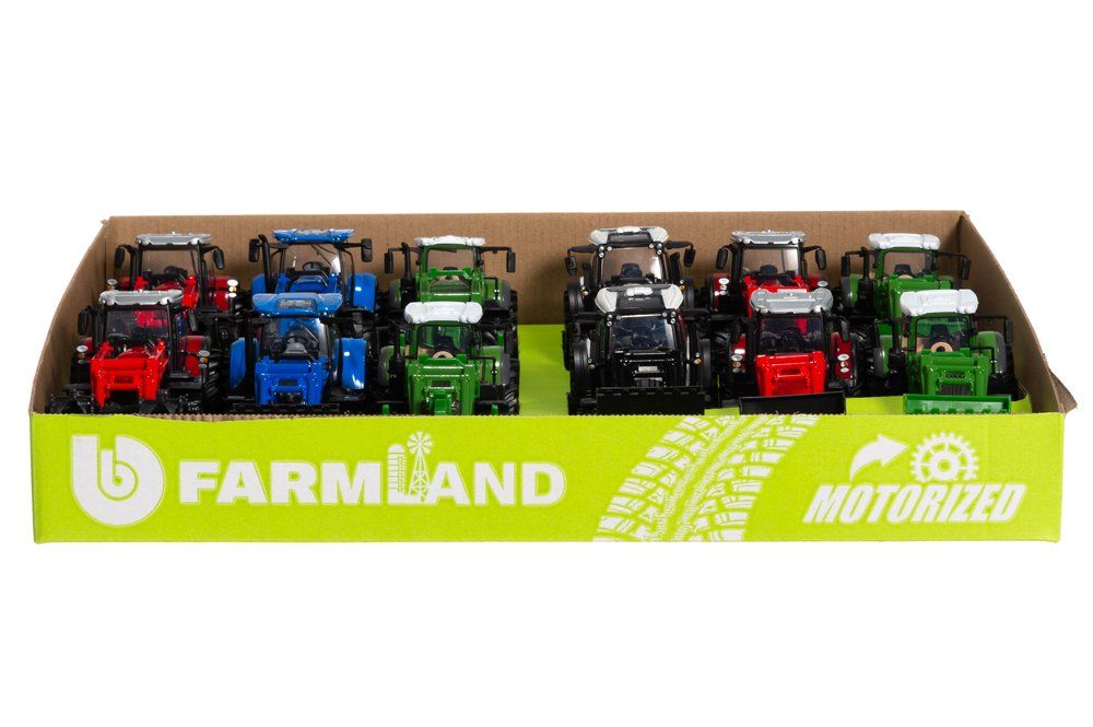 Bburago Farmland traktori etukuormaajalla (lajitelma)