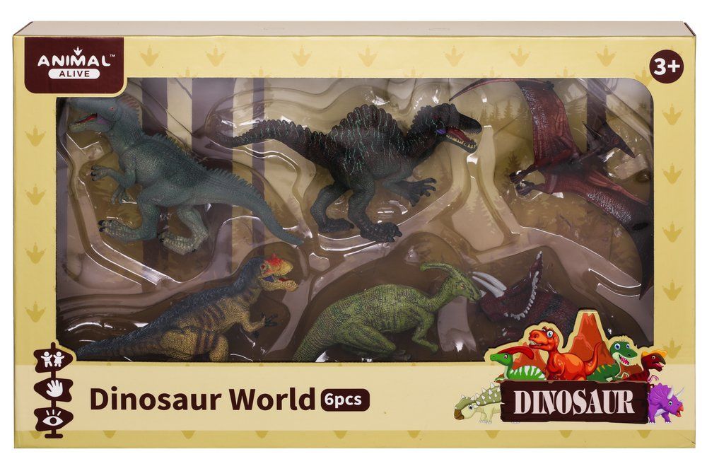 Dinosaur World 6-osainen dinosaurus leikkisetti