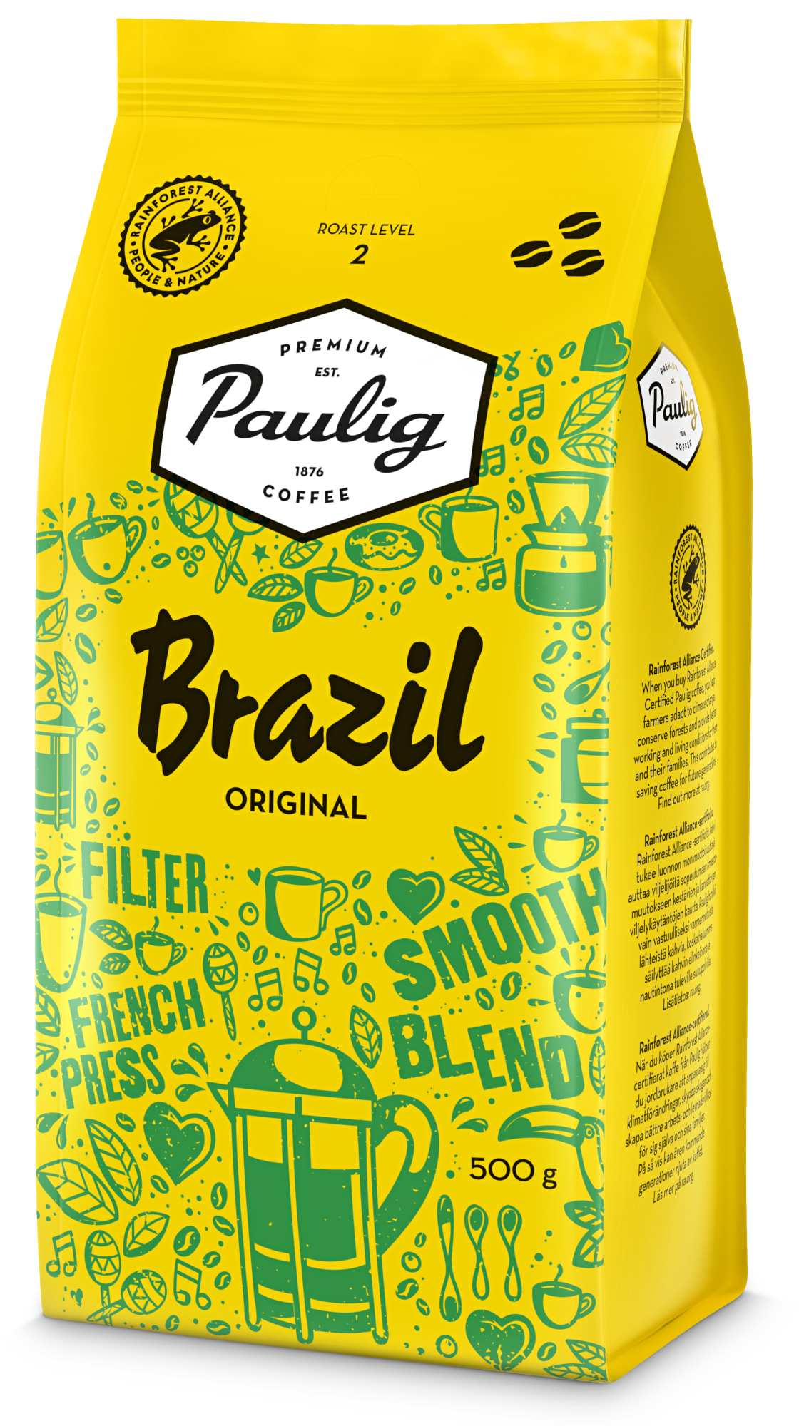 Paulig Brazil Original 500g kahvipapu