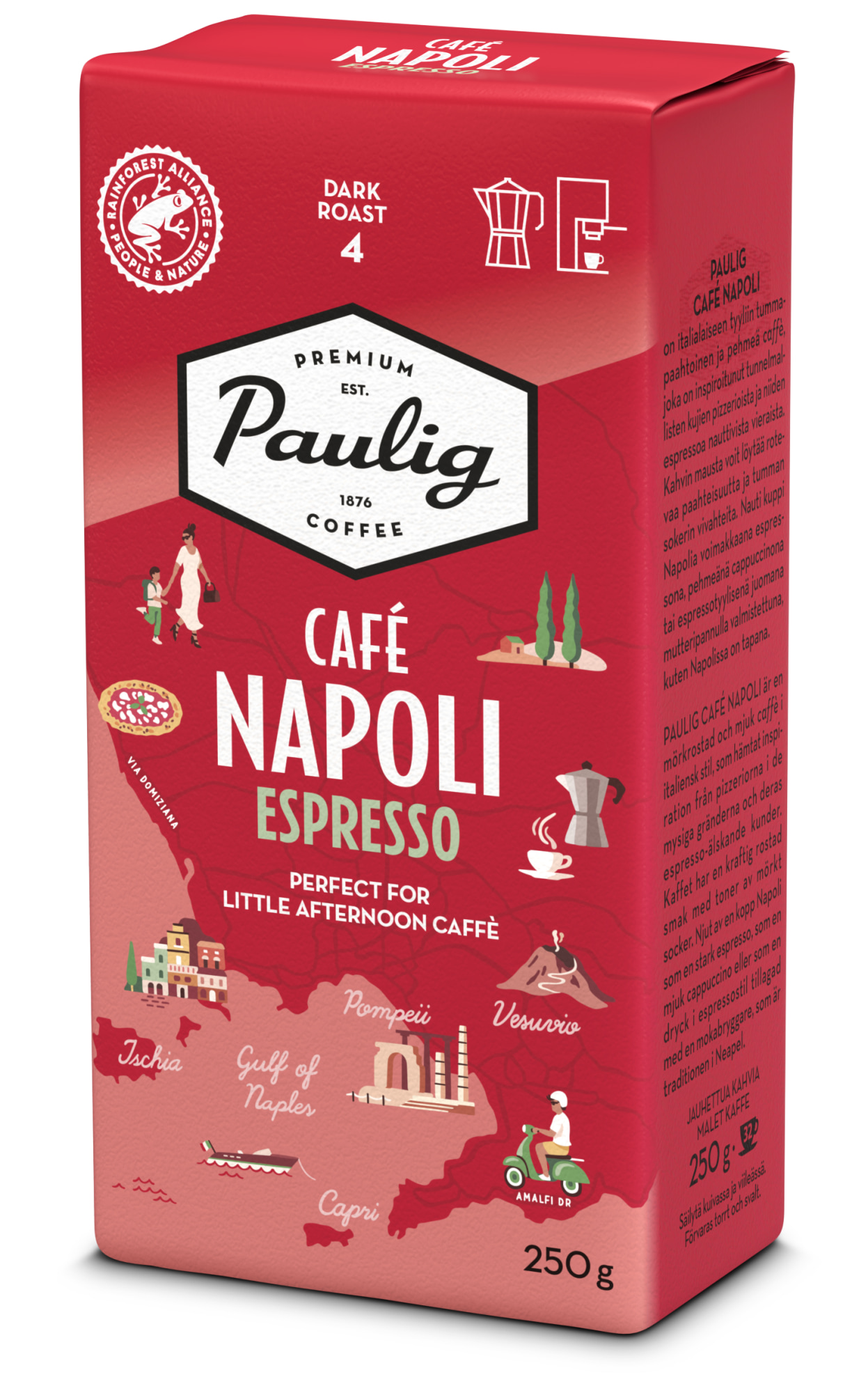 Paulig Café Napoli Espressojauhatus 250g kahvi