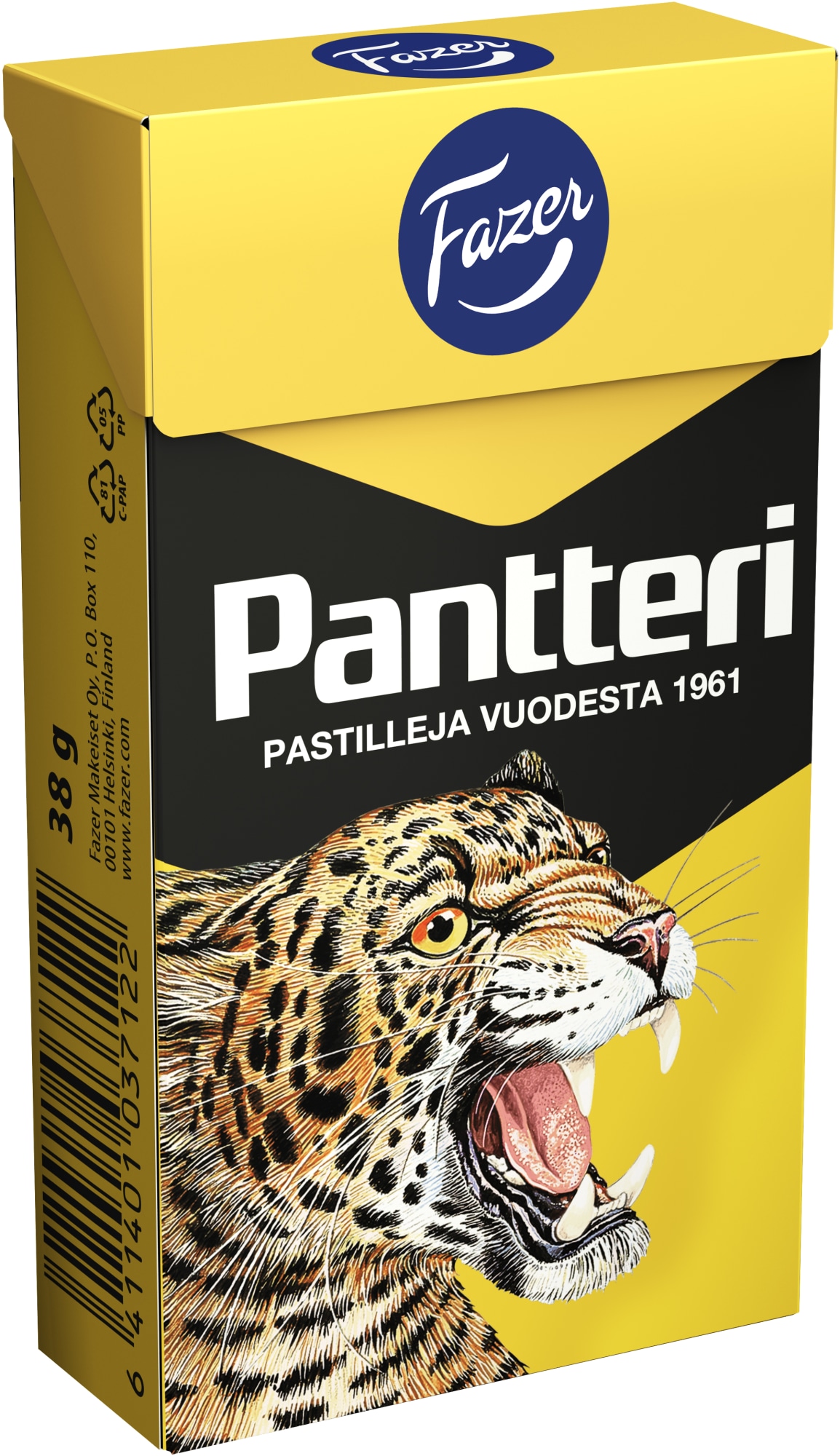 Fazer Pantteri pastilleja 38 g karkkirasia