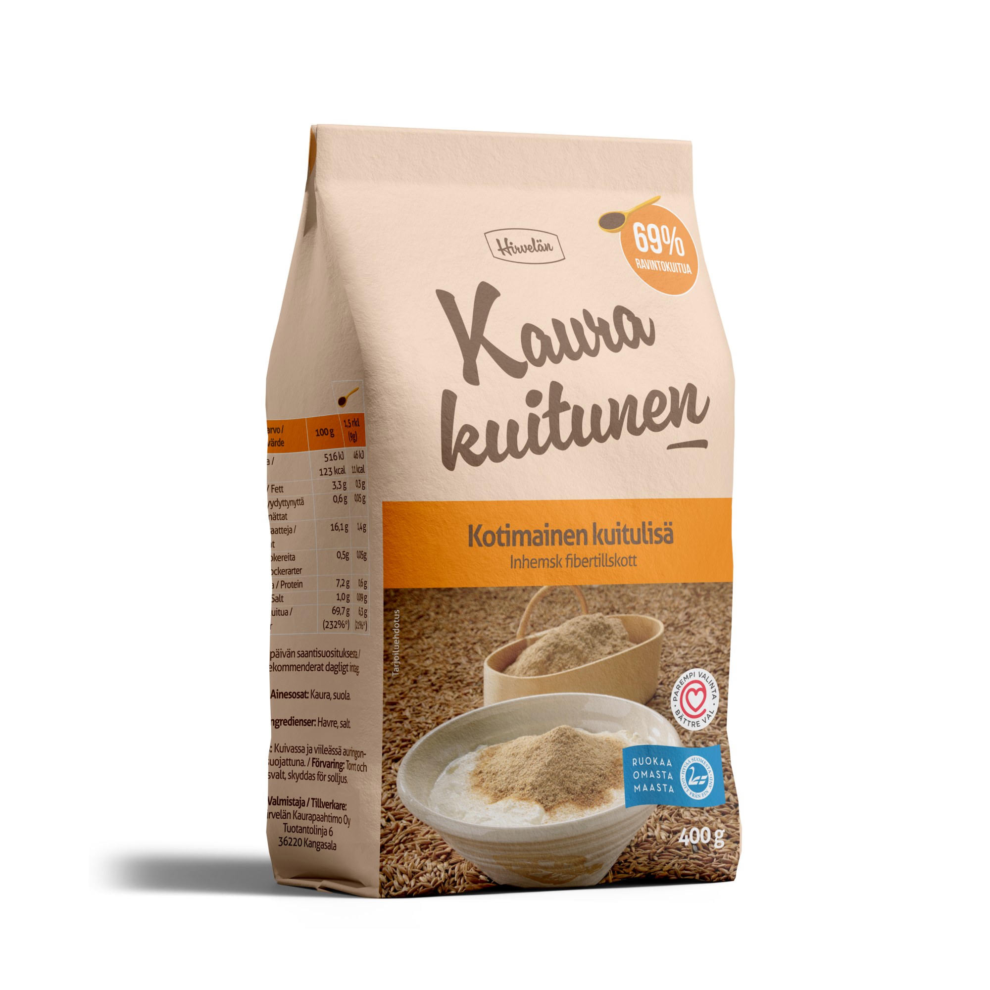 Hirvelän Kaurakuitunen 400g kuitulisä