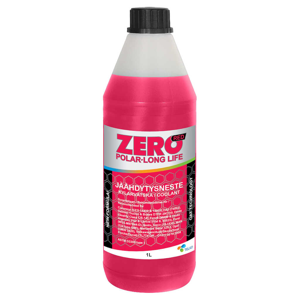 Zero Polar Longlife 1L Red 100 jäähdytysneste