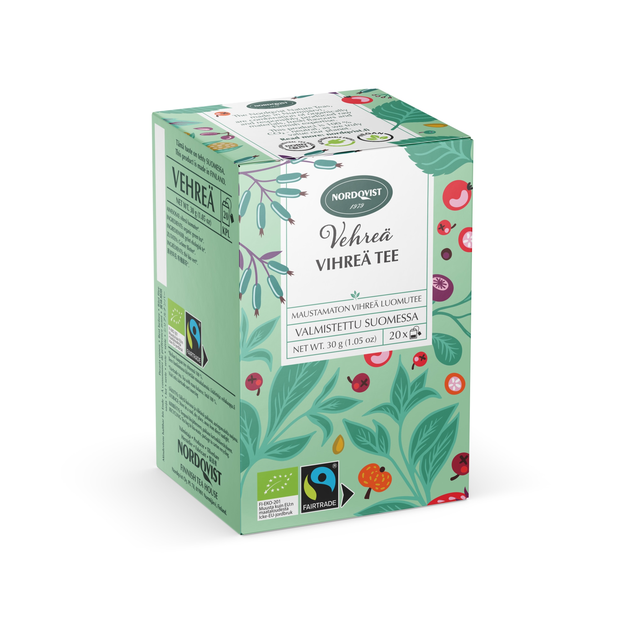 Nordqvist Vehreä Luomu 20x1,5g vihreä tee
